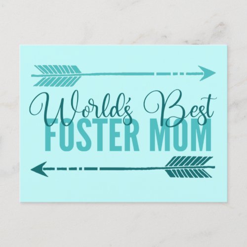 Worlds Best Foster Mom Cute Custom Mothers Day Postcard