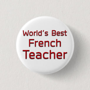 World's Best French Teacher Button