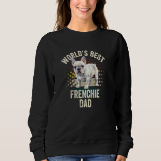 World's Best Frenchie Dad Funny Retro French Bulld Sweatshirt