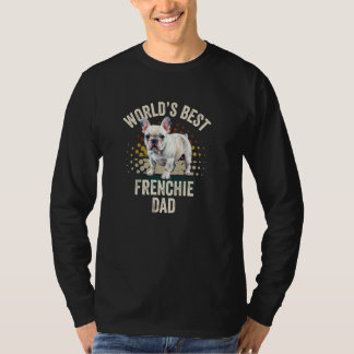 World's Best Frenchie Dad Funny Retro French Bulld T-Shirt