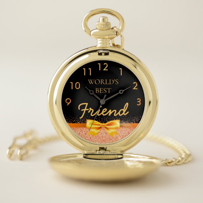 black and gold pocket watch