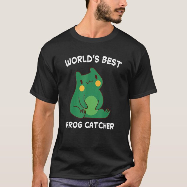 World's Best Frog Catcher Hunter Amphibian Catchin T-Shirt (Front)