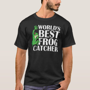 World's Best Frog Catcher with Green Grog Showing T-Shirt