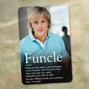 World's Best Funcle Uncle Definition Photo Magnet