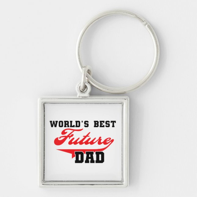 World's Best Future Dad Gifts Keychain (Front)