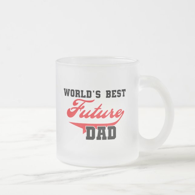 World's Best Future Dad T shirts and Gifts Frosted Glass Coffee Mug (Right)