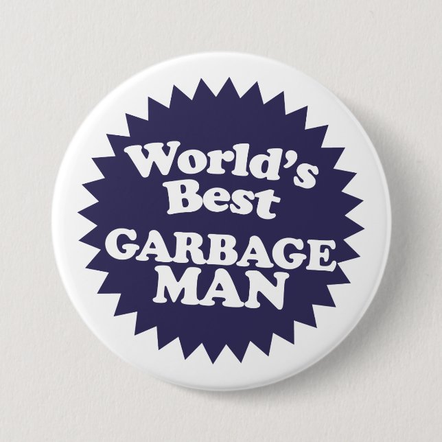 World's Best Garbage Man Button (Front)