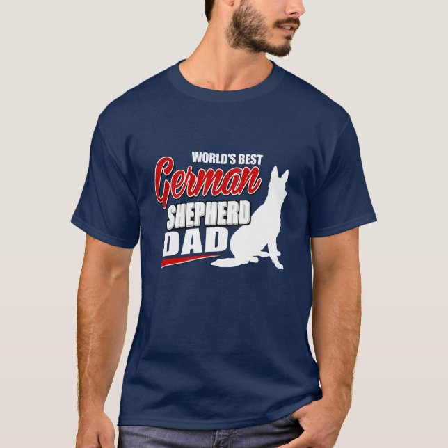 World's Best German Shepherd Dad T-Shirt (Front)