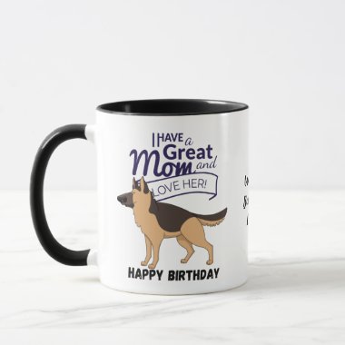 World's BEST GERMAN SHEPHERD DOG MOM Personalized Mug