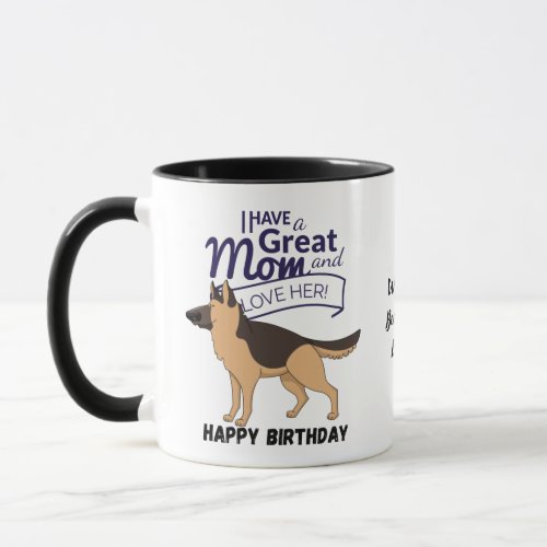 Worlds BEST GERMAN SHEPHERD DOG MOM Personalized Mug