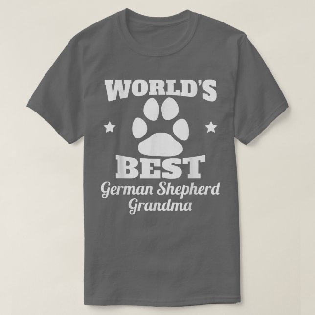 World's Best German Shepherd Grandma Dog Lover  T-Shirt (Design Front)
