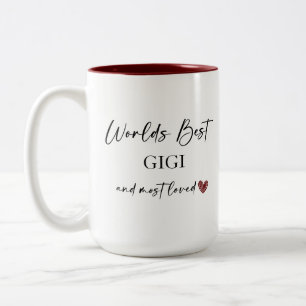 World's Best Gigi and Most Loved Photo Gift Two-Tone Coffee Mug