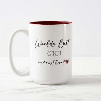 World's Best Gigi and Most Loved Photo Gift Two-Tone Coffee Mug