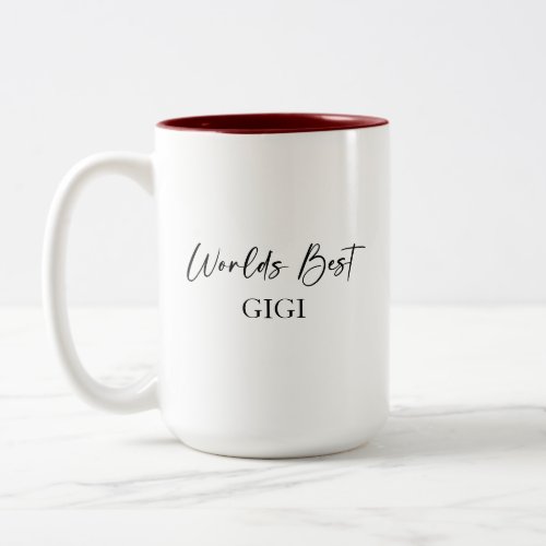 Worlds Best Gigi  Most Loved Personalized Mug