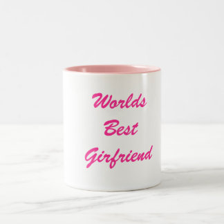 Worlds Best Girfriend Two-Tone Coffee Mug