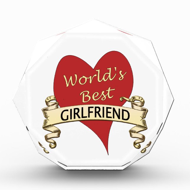 World's Best Girlfriend Acrylic Award (Front)