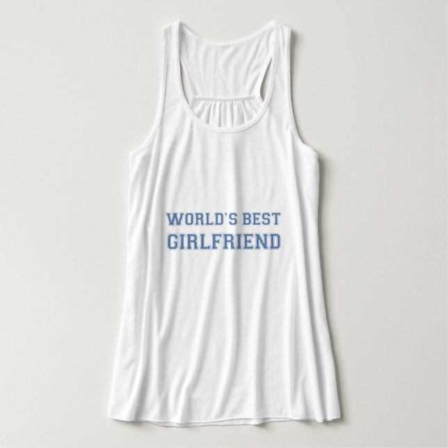 World's Best Girlfriend Tank Top (Design Front)