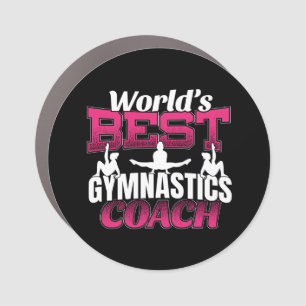 World's Best Girls Gymnastics Coach Car Magnet