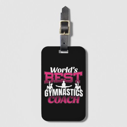 Worlds Best Girls Gymnastics Coach Luggage Tag