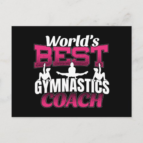 Worlds Best Girls Gymnastics Coach Postcard