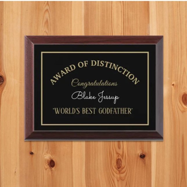 World's Best Godfather Award Plaque (Creator Uploaded)
