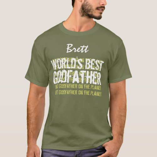 Worlds Best Godfather Custom Name V31 T_Shirt