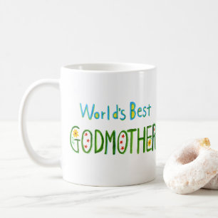 World's Best Godmother Cute Fairytale style Gift Coffee Mug