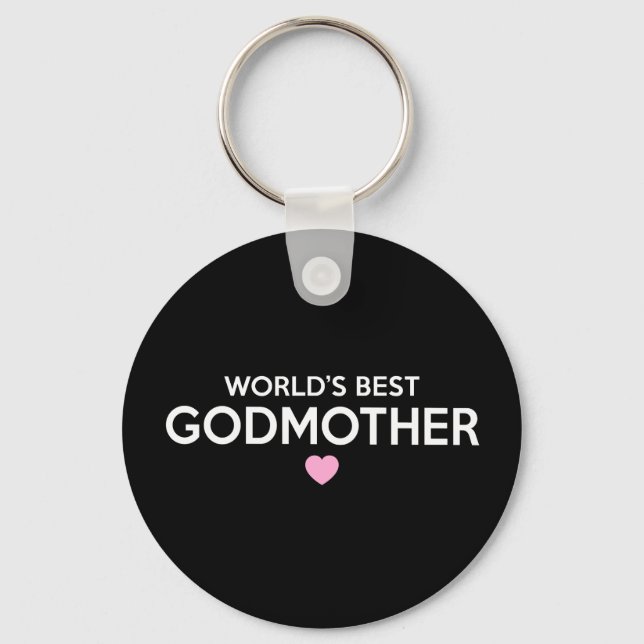 World's Best Godmother Print Keychain (Front)