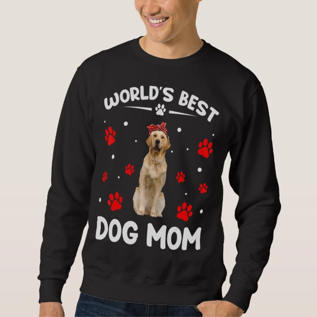 World's Best Golden Retriever Dog Mom Funny Mother Sweatshirt (Front)