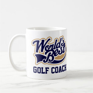 Worlds Best Golf Coach Gift Coffee Mug