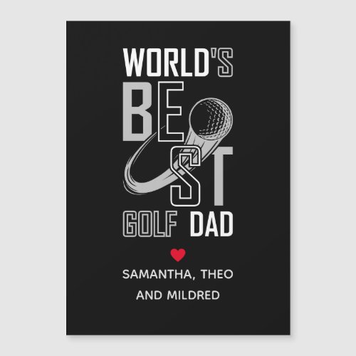 Worlds Best Golf  Dad  Black and White Dad Gifts