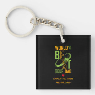 World's Best Golf Dad Dad Gifts Keychain