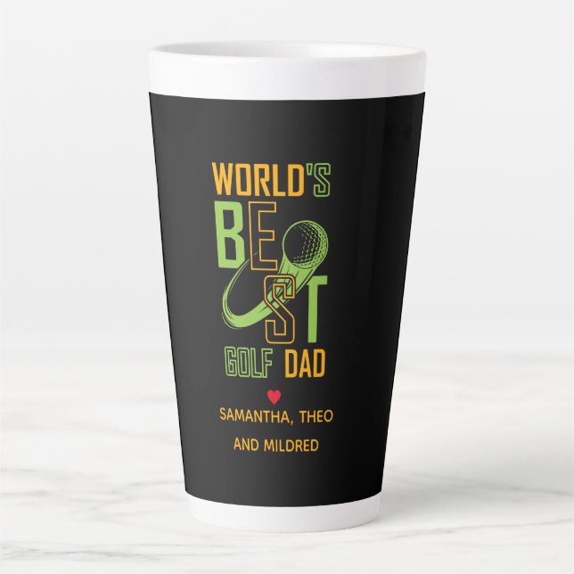 World's Best Golf  Dad | Dad Gifts Latte Mug (Front)