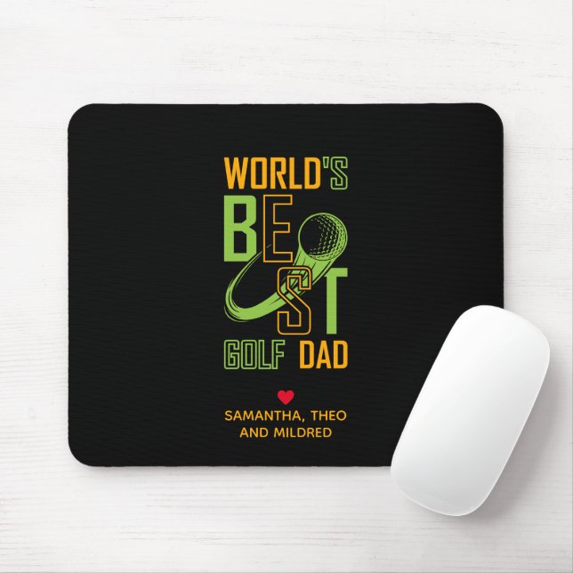 World's Best Golf  Dad | Dad Gifts Mouse Pad (With Mouse)