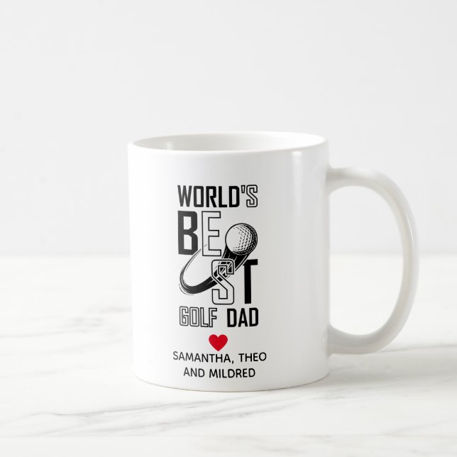 World's Best Golf Dad – Funny & Thoughtful Gift Coffee Mug (Right)