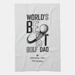 World's Best Golf Dad – Funny & Thoughtful Gift Kitchen Towel