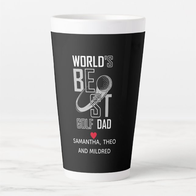 World's Best Golf Dad – Funny & Thoughtful Gift Latte Mug (Front)