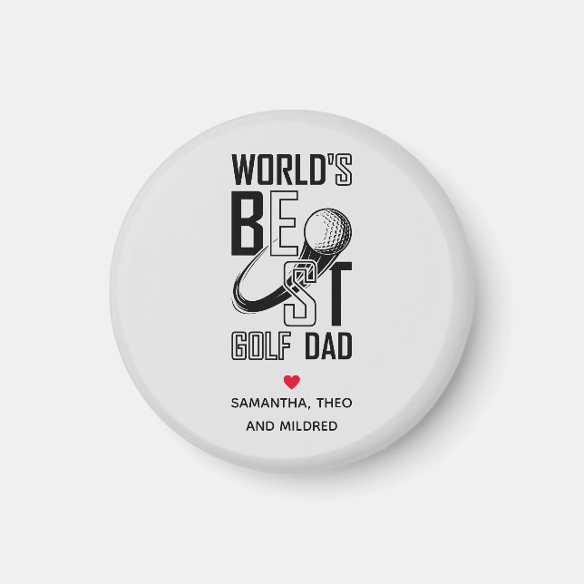 World's Best Golf Dad – Funny & Thoughtful Gift Magnet (Front)