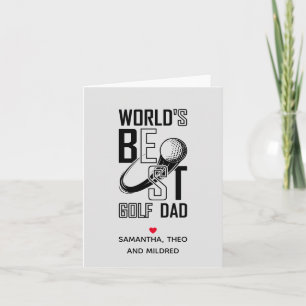 World's Best Golf Dad – Funny & Thoughtful Gift Note Card