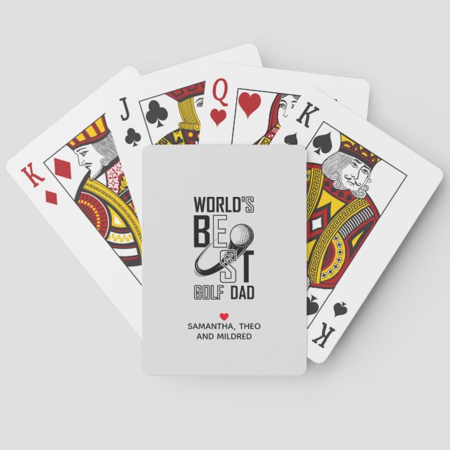 World's Best Golf Dad – Funny & Thoughtful Gift Poker Cards (Back)