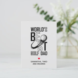 World's Best Golf Dad – Funny & Thoughtful Gift Postcard