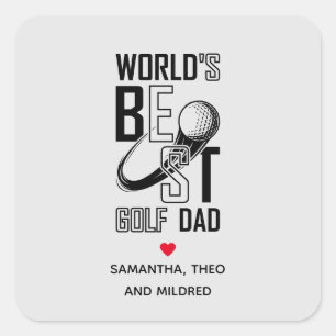 World's Best Golf Dad – Funny & Thoughtful Gift Square Sticker