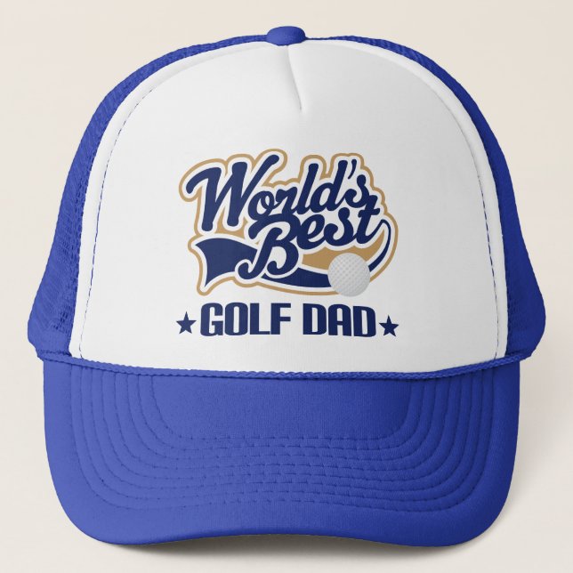 Worlds Best Golf Dad Gift hat (Front)
