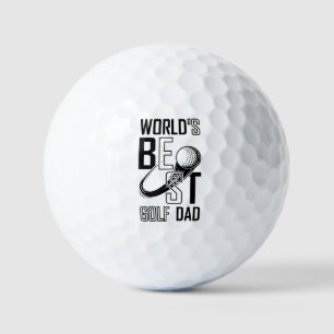 World's Best Golf Dad White Dad Gifts Golf Balls