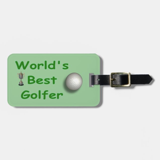 World's Best Golfer Luggage Tag (Front Horizontal)