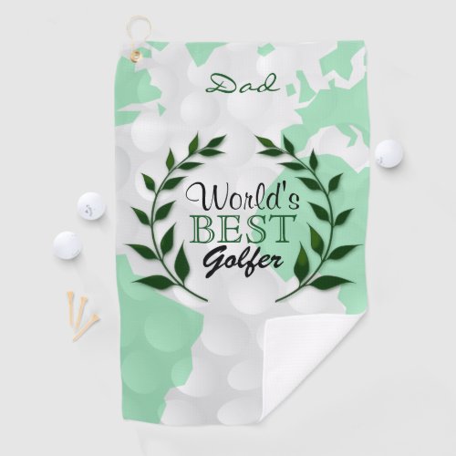 Worlds Best Golfer _ Monogram Golf Towel