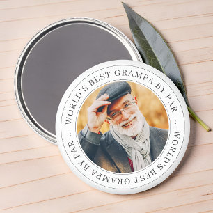 World's Best Grampa By Par Classic Simple Photo Magnet