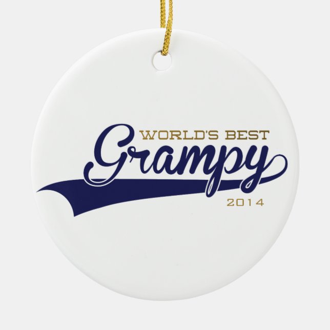World's Best Grampy Ornament (Front)