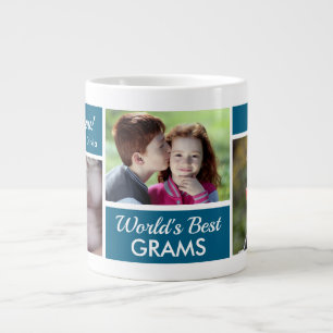 World's Best Grams Photo Collage Giant Coffee Mug