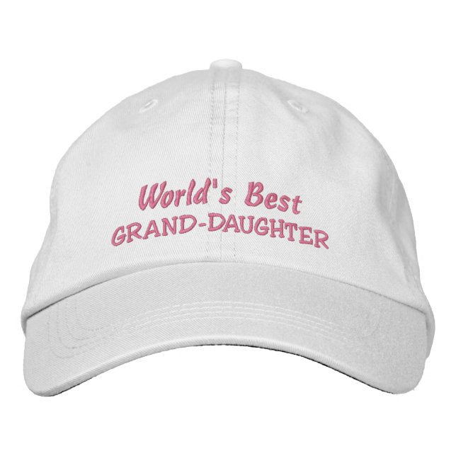 World's Best GRAND-DAUGHTER Embroidered Baseball Cap (Front)